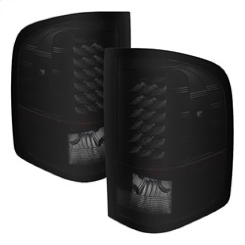 xTune Chevy Silverado 07-13 LED Tail Lights Black Smoke ALT-JH-CS07-LED-BKSM