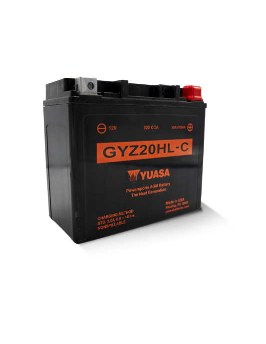 Yuasa GYZ20HLC High Performance Maintenance Free AGM 12-Volt Battery