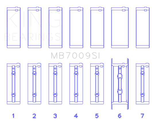 King Engine Bearings 89-15 Dodge Cummins Diesel 5.9L 6.7L Inline 6 Main Bearing Set - Size STD