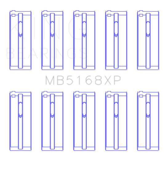 King Engine Bearings Honda H22 50mm Journal Crankshaft Main Bearing Set