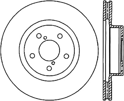 StopTech 05-10 Subaru Impreza WRX/STi Slotted & Drilled Right Front Rotor