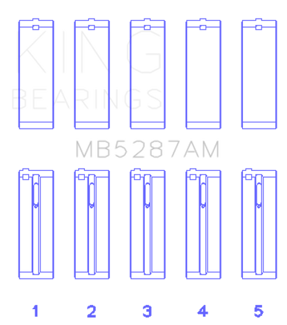 King Engine Bearings Toyota 1ZZ-FE Main Bearing Set - Size STD