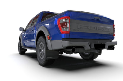 Rally Armor 21-25 Ford F-150 Raptor Gen 3 Black UR Mud Flap w/Metallic Black Logo