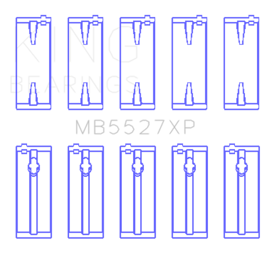 King Engine Bearings Toyota 4AGE/4AGZE 16V 1.6L Performance Main Bearing Set - Size STD