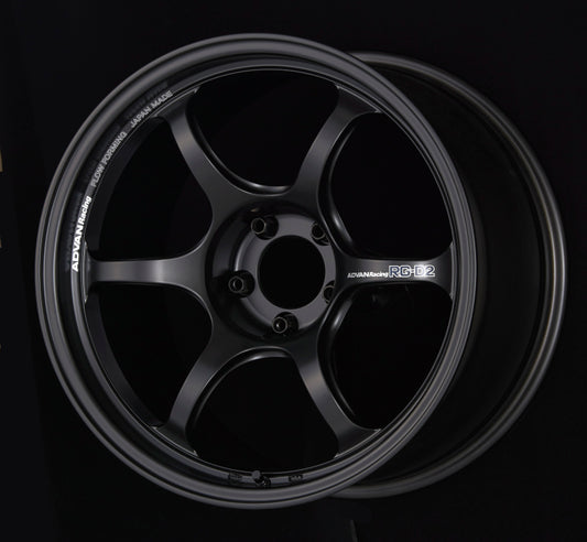 Advan RG-D2 18x9.5 +35 5x120 Semi Gloss Black Wheel