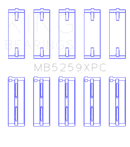 King Honda A-Series/B-Series/K-Series pMaxKote Performance Main Bearing Set - Size +.026mm