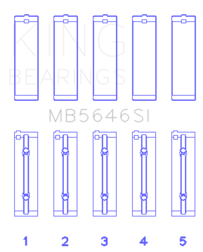 King Engine Bearings Toyota 1AZFE/2AZFE Main Bearing Set