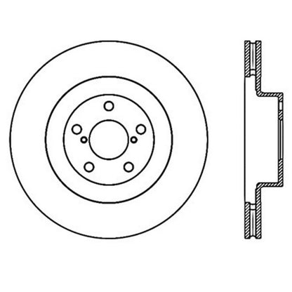 StopTech Power Slot 02-10 WRX Front Left SportStop Slotted Rotor