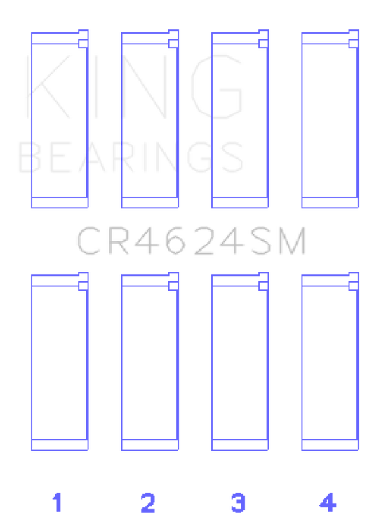 King Engine Bearings Hyundai G4KE / G4KC (Size +075) Rod Bearings (Set of 4)