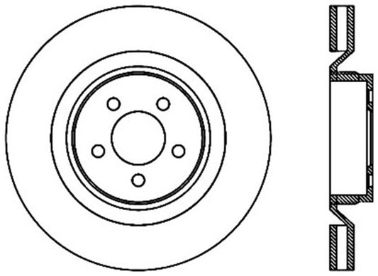 StopTech SportStop 06-09 Chrysler SRT-8 Front Left Drilled & Slotted Rotor