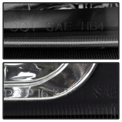 xTune Chevy Silverado 2500HD 03-06 Crystal Headlights w/ Bumper Lights Black HD-JH-CSIL03-AM-BK-SET