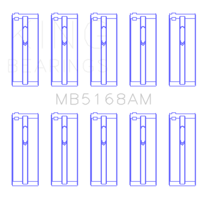 King Engine Bearings Acura F22B1/Honda F22A1/F22A6/F22B1/F22B2/F22B6 Main Bearing Set - Size STD