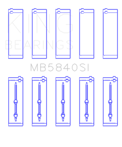 King Engine Bearings Chrysler/Dodge Gen 3 Hemi 5.7L/6.1L/6.4L Crankshaft Main Bearing Set (Set of 5)