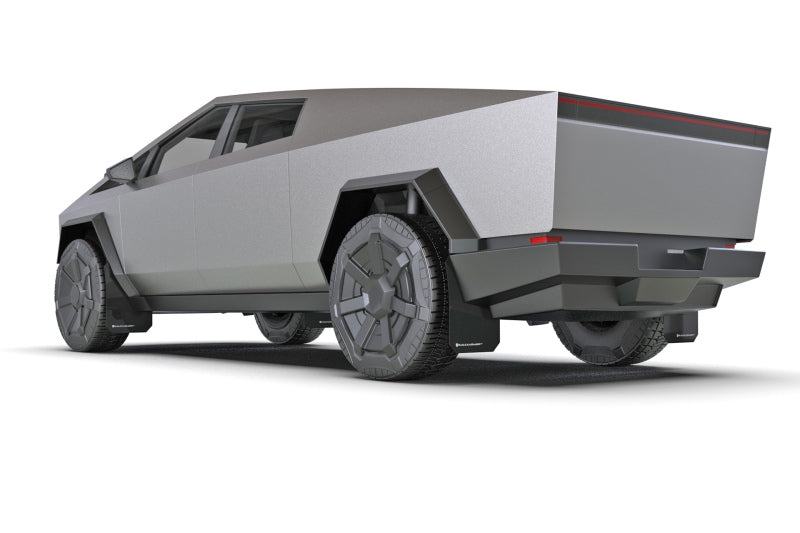 Rally Armor 24-25 Tesla Cybertruck Black UR Mud Flap Metallic Black Logo