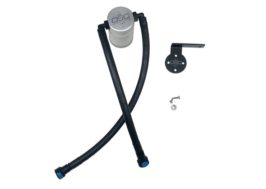 J&amp;L 19-26 Chevrolet Silverado/GMC Sierra 1500 5.3L V8 Driver Side Oil Separator 3.0 - Clear Anod
