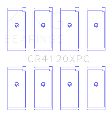 King Engine Bearings Mitsubishi 4G63/4G64 Coated Connecting Rod Bearing Set of 4 - Size +.026mm