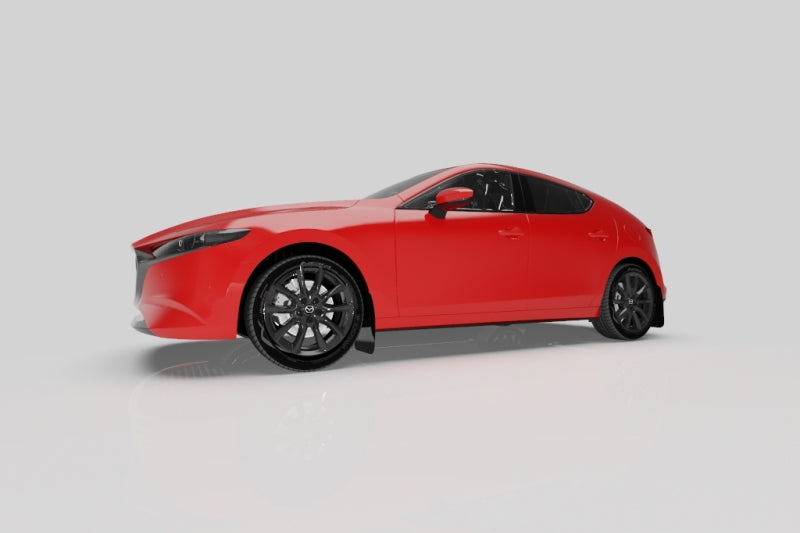 Rally Armor 19-25 Mazda3 Hatchback Red UR Mud Flap w/White Logo