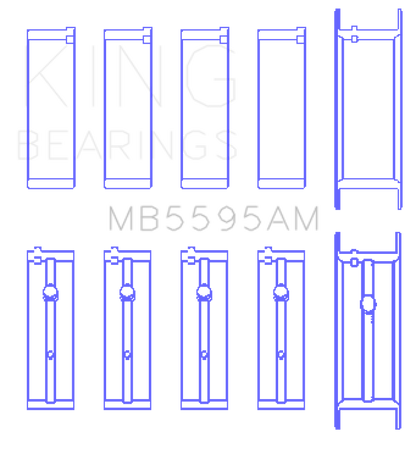 King Engine Bearings Nissan KA-24E Main Bearing Set - Size STD