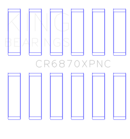 King Engine Bearings Nissan VR38DETT pMaxKote Performance Con Rod Bearing Set - Size STD