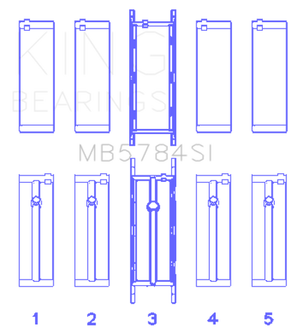 King Engine Bearings BMW N20/B20 Crankshaft Main Bearings