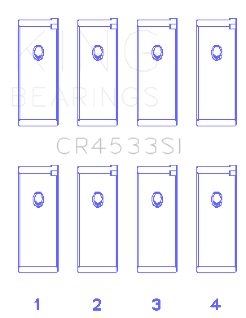 King Engine Bearings Nissan QR25DE DOHC 16 Valves Rod Bearing Set - Size STD