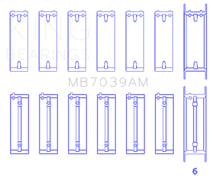 King Engine Bearings BMW M51/M57 Main Bearing Set - Size STD