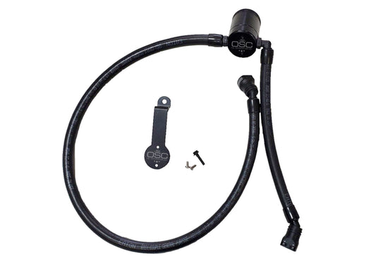 J&amp;L 18-25 Jeep Wrangler JL 3.6L Driver Side Oil Separator 3.0 - Black Anodized