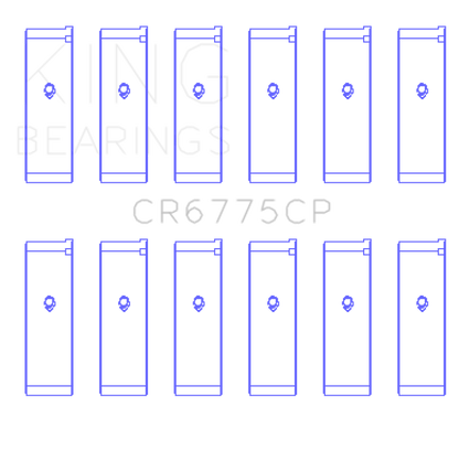 King Engine Bearings 01-06 Nissan 3.5L VQ35DE Connecting Rod Bearing Set (6 Pairs)