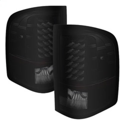 xTune Chevy Silverado 07-13 LED Tail Lights Black Smoke ALT-JH-CS07-LED-BKSM